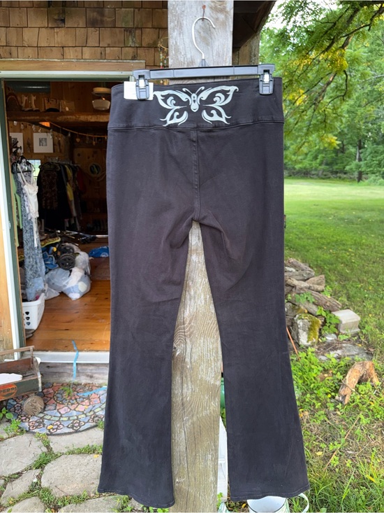 PacSun Pants - NWT PacSun Y2K Low Rise Bootcut Pants with Silver Butterfly Graphic